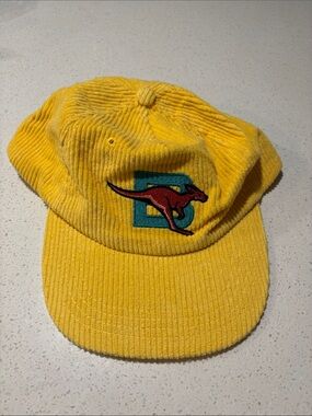 Weekday Yellow Corduroy Cap with Embroidered Kangaroo Patch